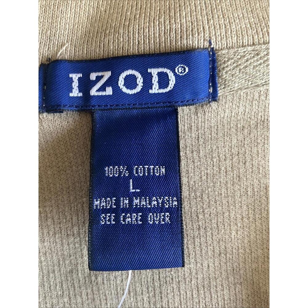 NWT Izod Beige Sweater Vest Size Large Formal Or Casual - Picture 3 of 4